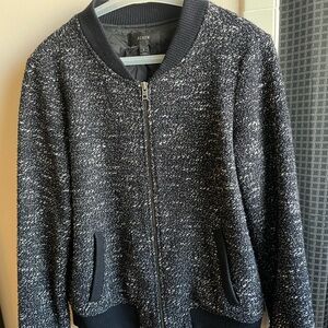 J. Crew Black and White Bomber Jacket